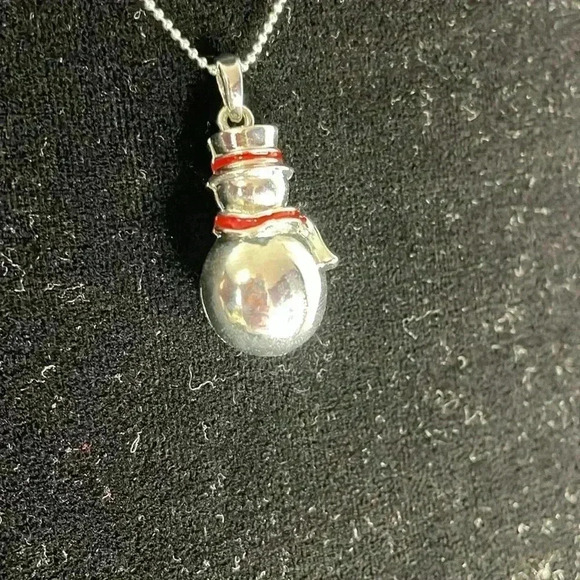 Lauren-Spencer Silver Color Snowman 16”-19” Necklace - Picture 5 of 9